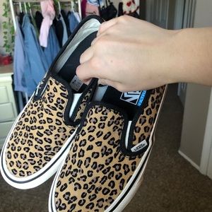 leopard cheetah print slip on vans